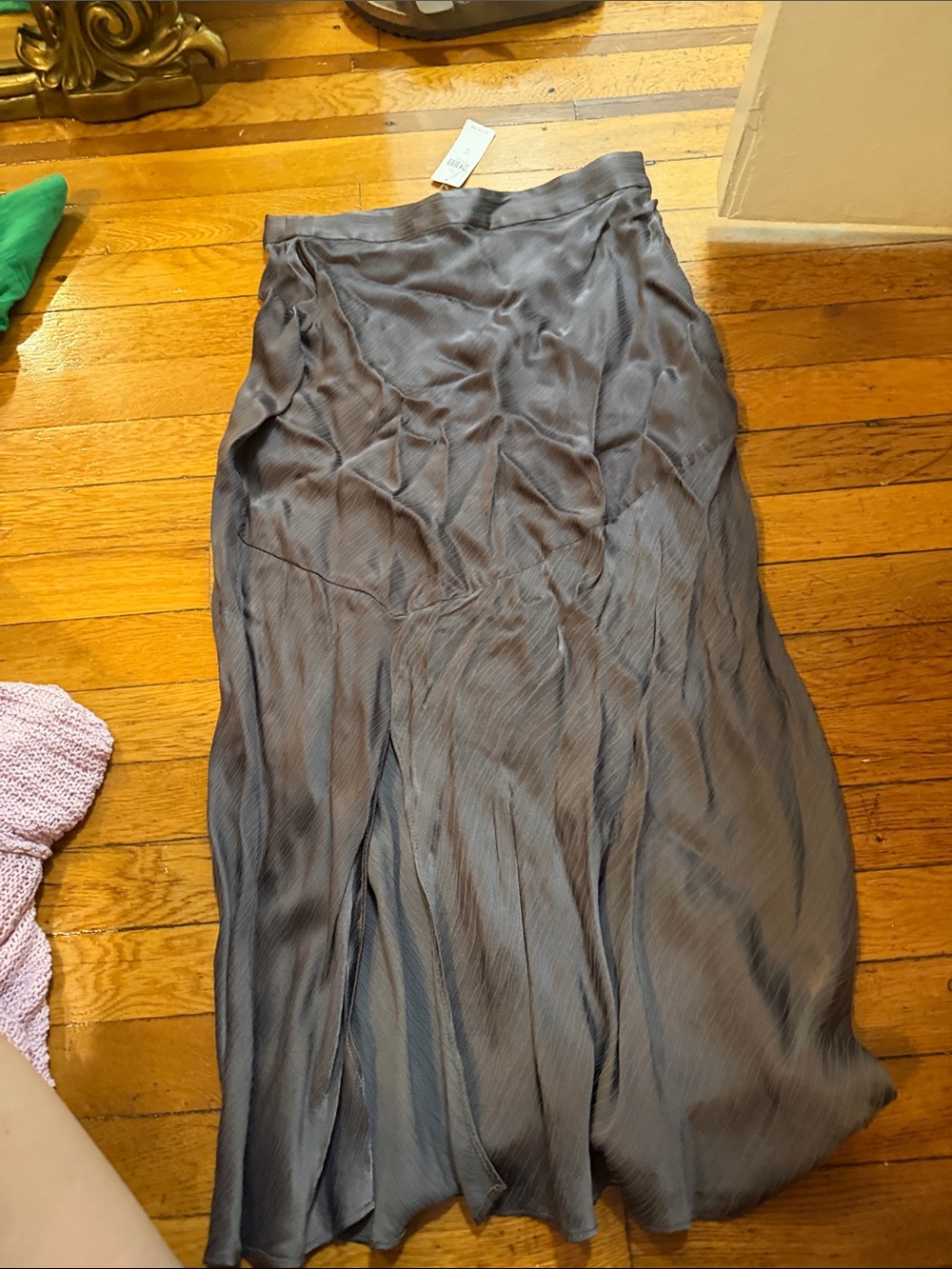 Hutch Gray Pleated Maxi Skirt